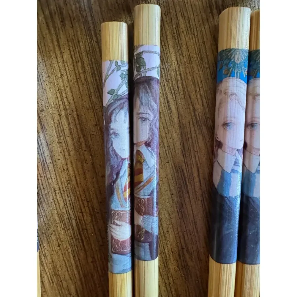 RARE Harry Potter Mahou Dokoro Japan Chopstick Hashioki Set 8pc Hedwig Draco
